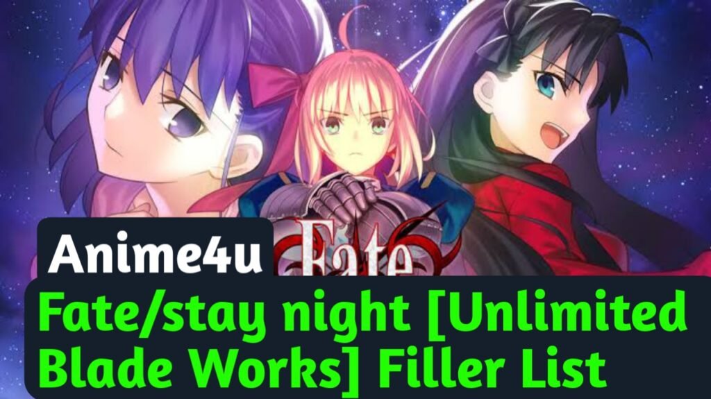 Fate/stay night [Unlimited Blade Works] Filler List